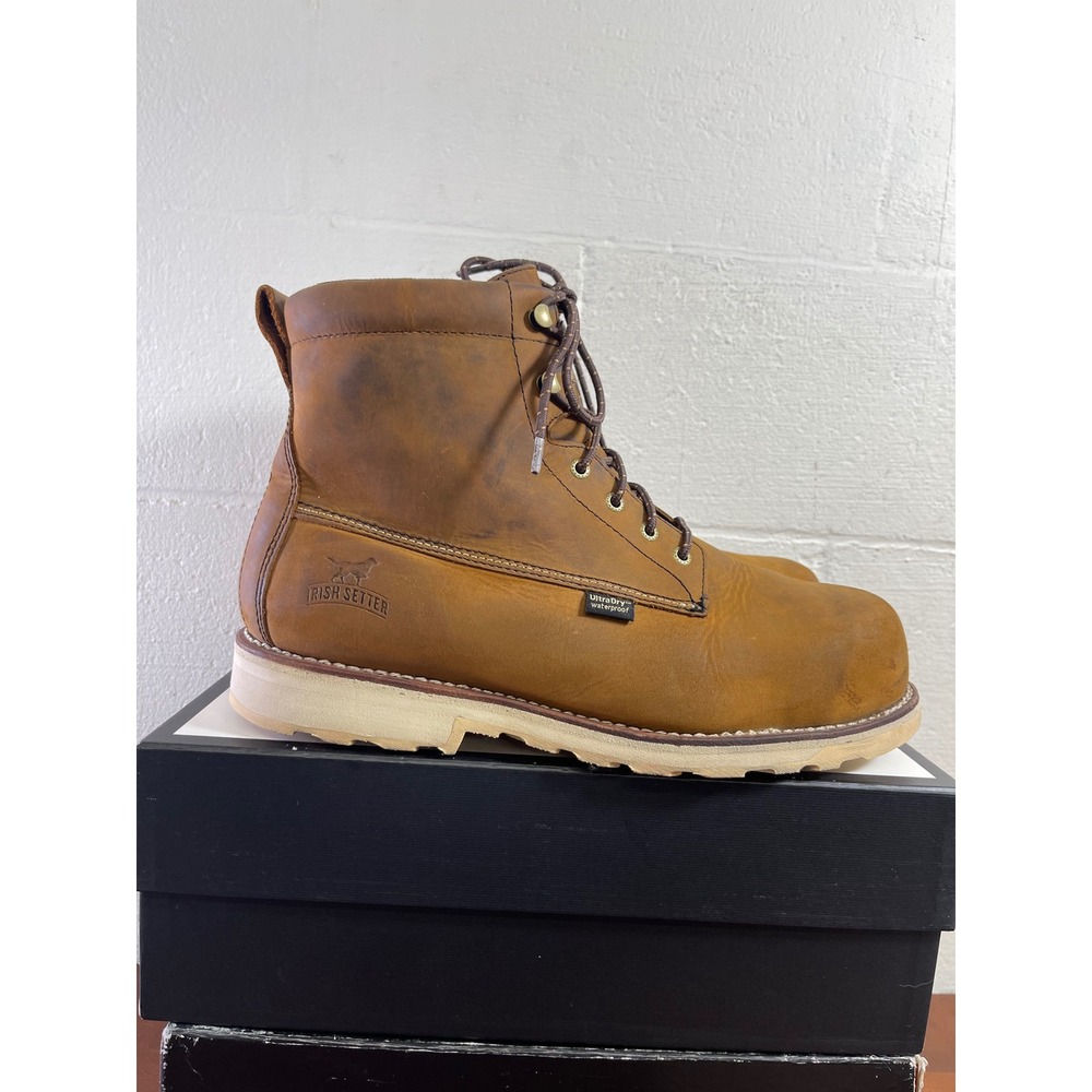 Irish Setter Wingshooter 83622 Steel Toe Work‎ Boots Brown Nubuck Men's US 13 D